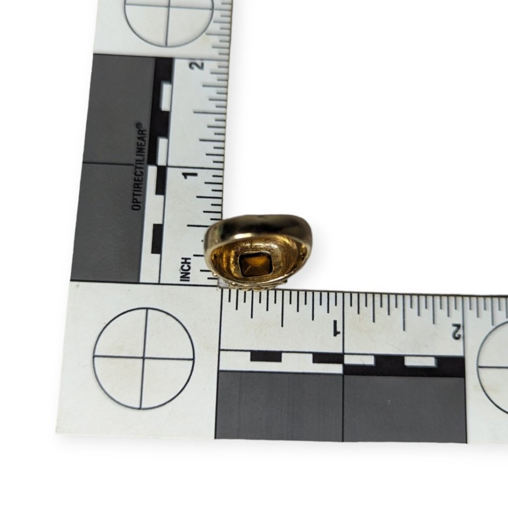 Gold Tone & Large Rhinestone Ring - Picture 9 of 9